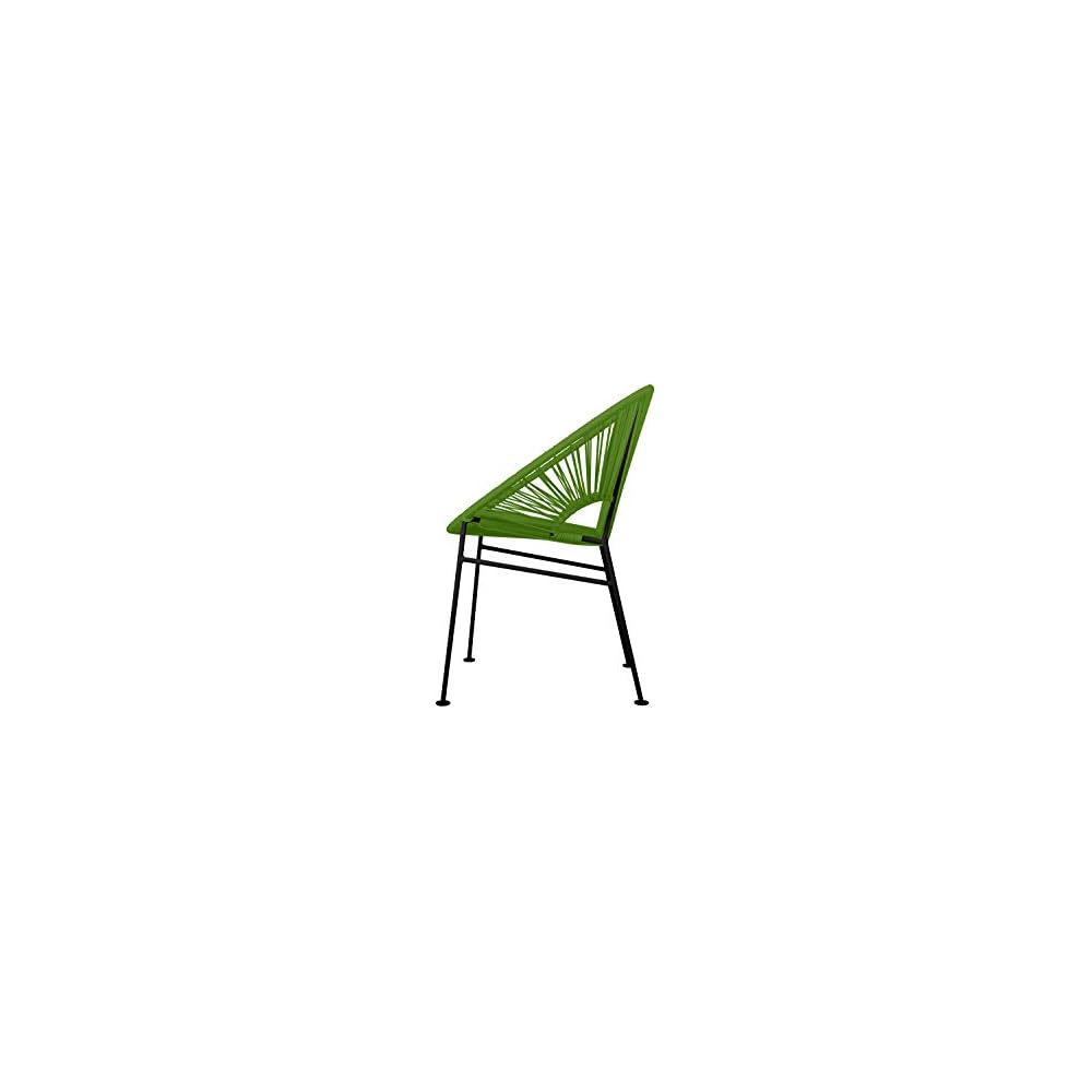 Innit Designs Concha Chair, Olive Weave on Black Frame