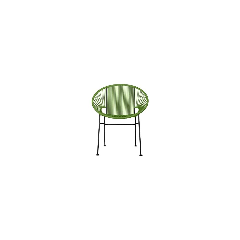Innit Designs Concha Chair, Olive Weave on Black Frame