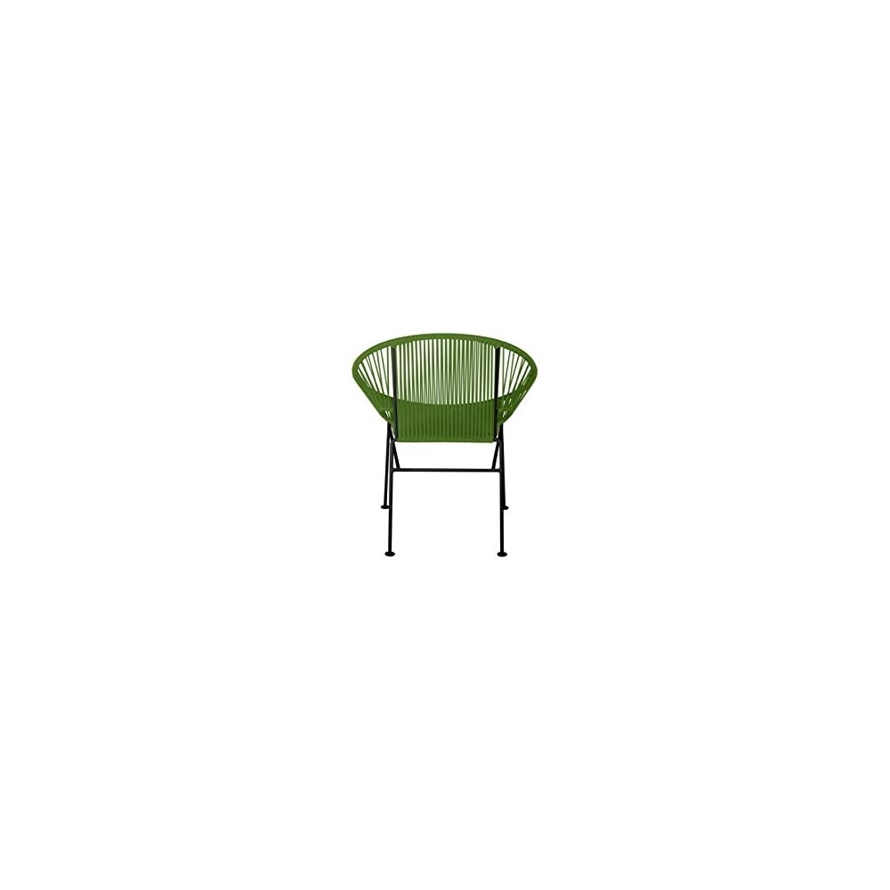 Innit Designs Concha Chair, Olive Weave on Black Frame