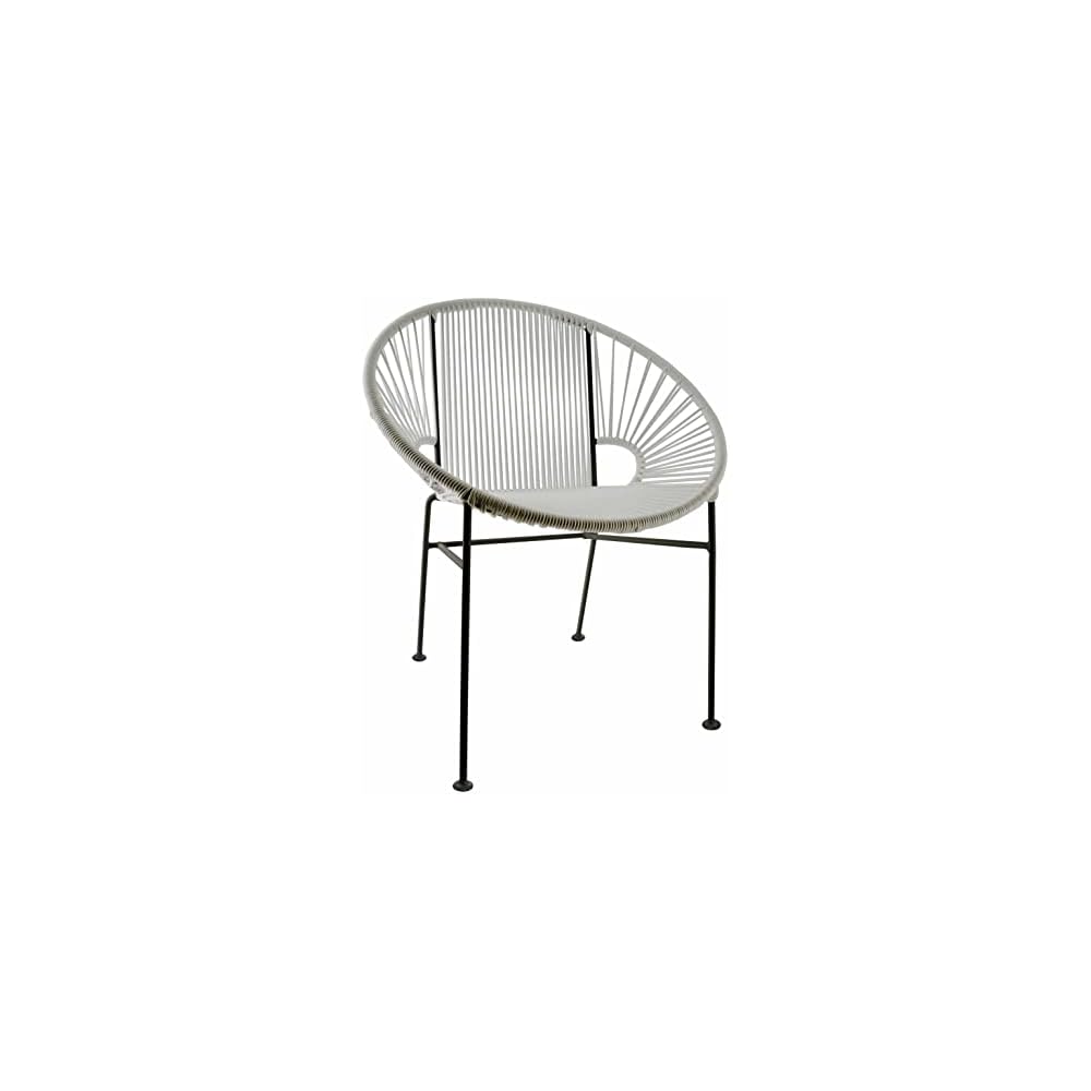 Innit Designs Concha Chair, Olive Weave on Black Frame