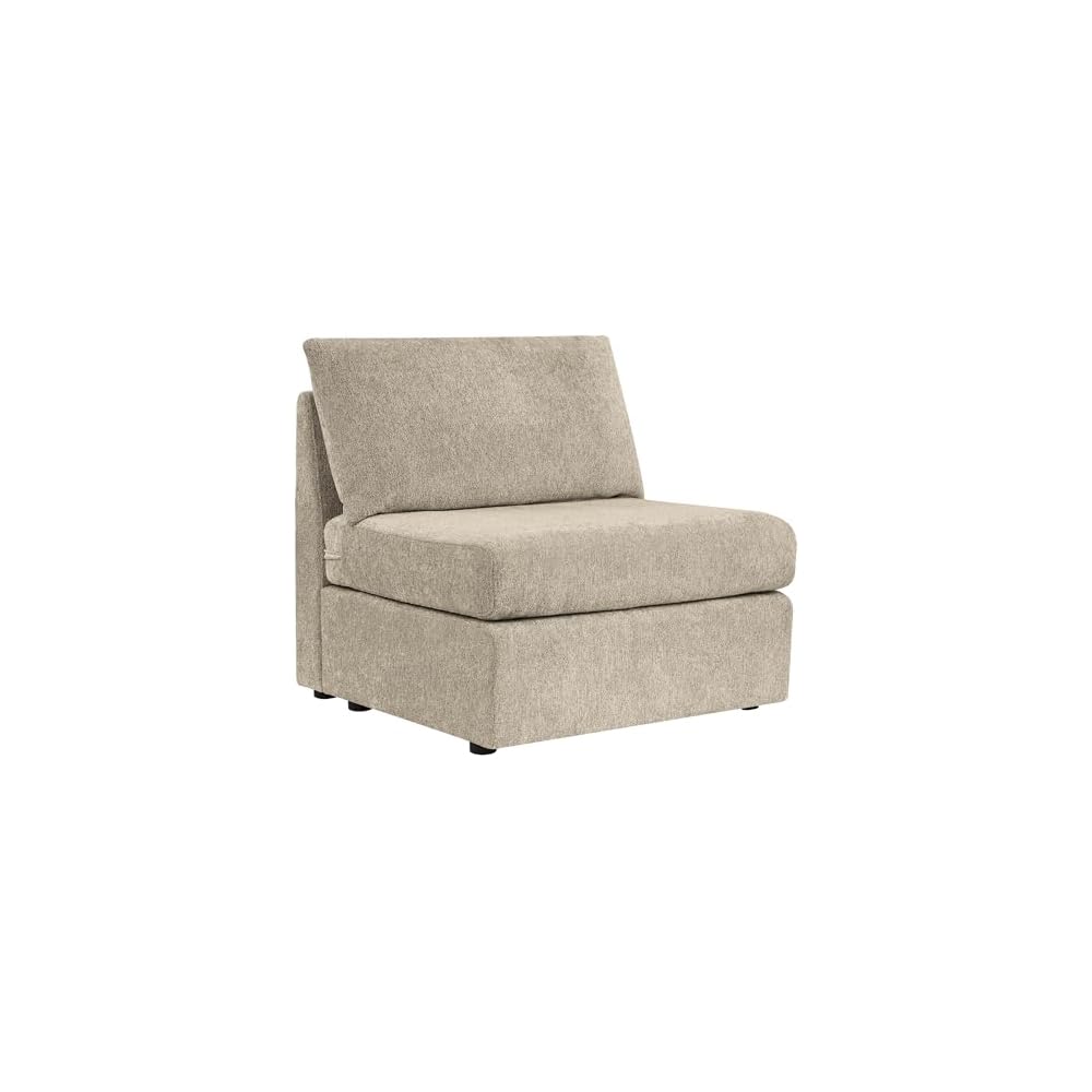 CHITA Extra Large Sectional Couches for Living Room, Armless Chair Middle Module for Modular Sectional, Chenille in Taupe