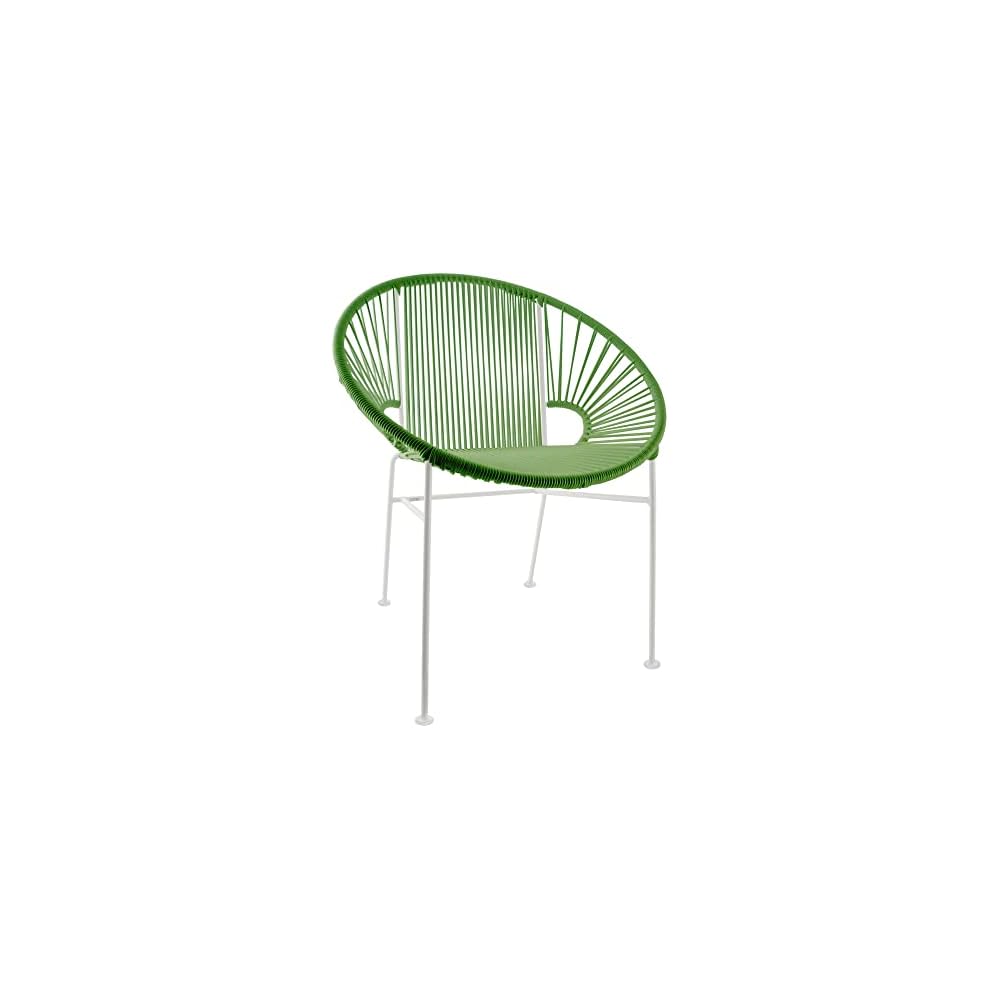 Innit Designs Concha Chair, Olive Weave on Black Frame