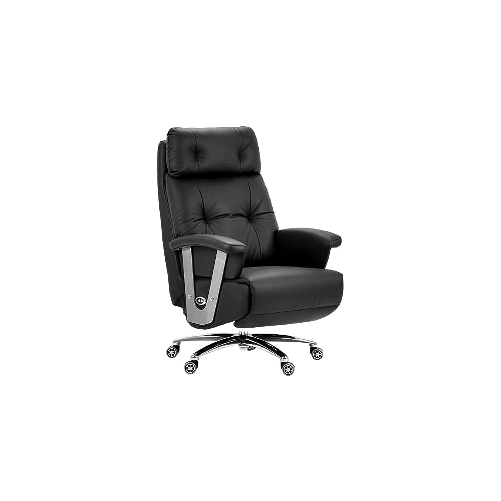Electric Full Reclining Office Chair with Footstool Management(D)
