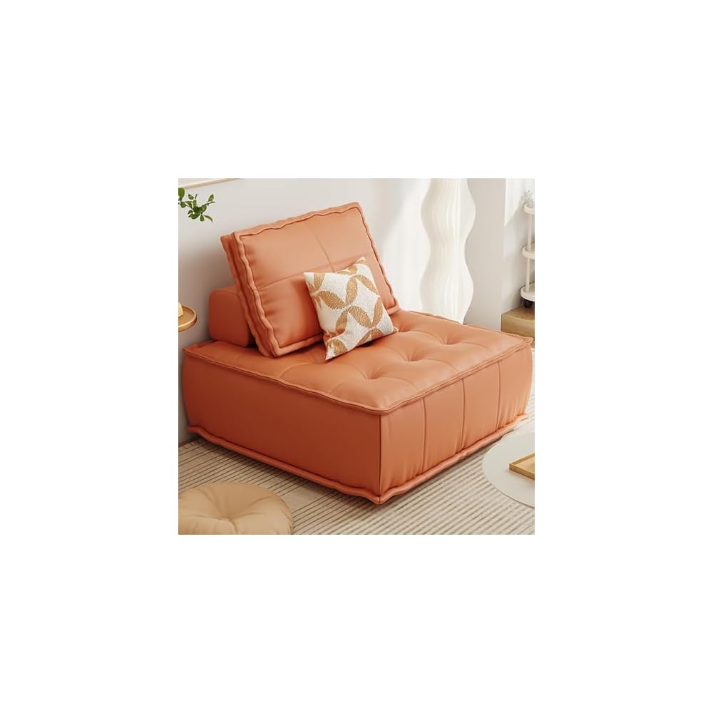 Backrest Floor Chair Floor Sofa Chair Japanese Floor Lazy Sofa Chair Floor Balcony Sofa Lounge Chair Sleeper for Home Living Room Furniture Reading Watching D-72x72cm