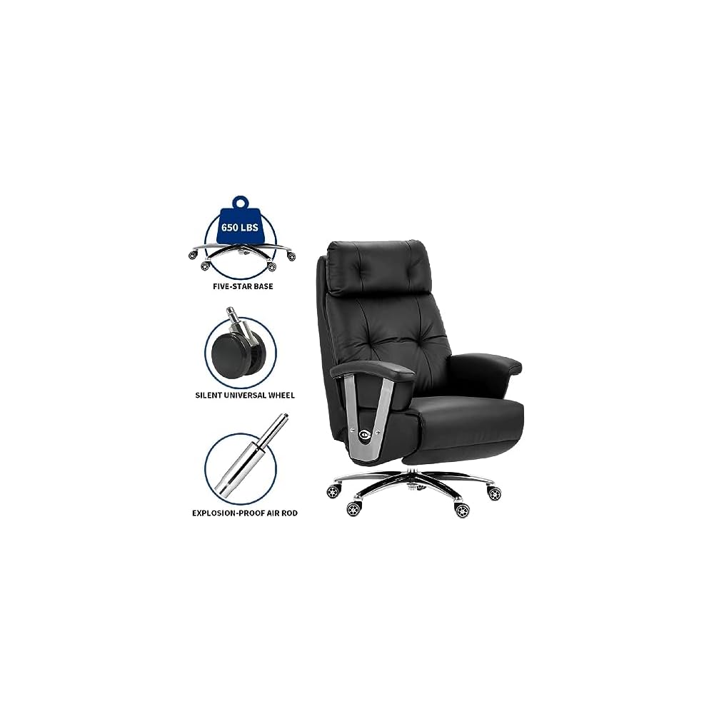 Electric Full Reclining Office Chair with Footstool Management(D)
