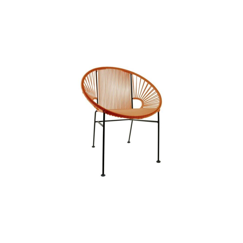 Innit Designs Concha Chair, Olive Weave on Black Frame