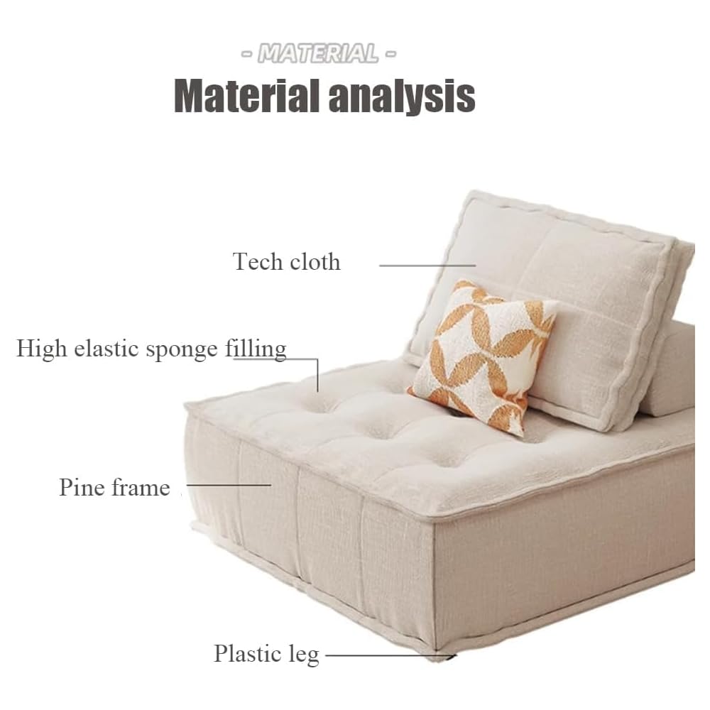 Backrest Floor Chair Floor Sofa Chair Japanese Floor Lazy Sofa Chair Floor Balcony Sofa Lounge Chair Sleeper for Home Living Room Furniture Reading Watching D-72x72cm
