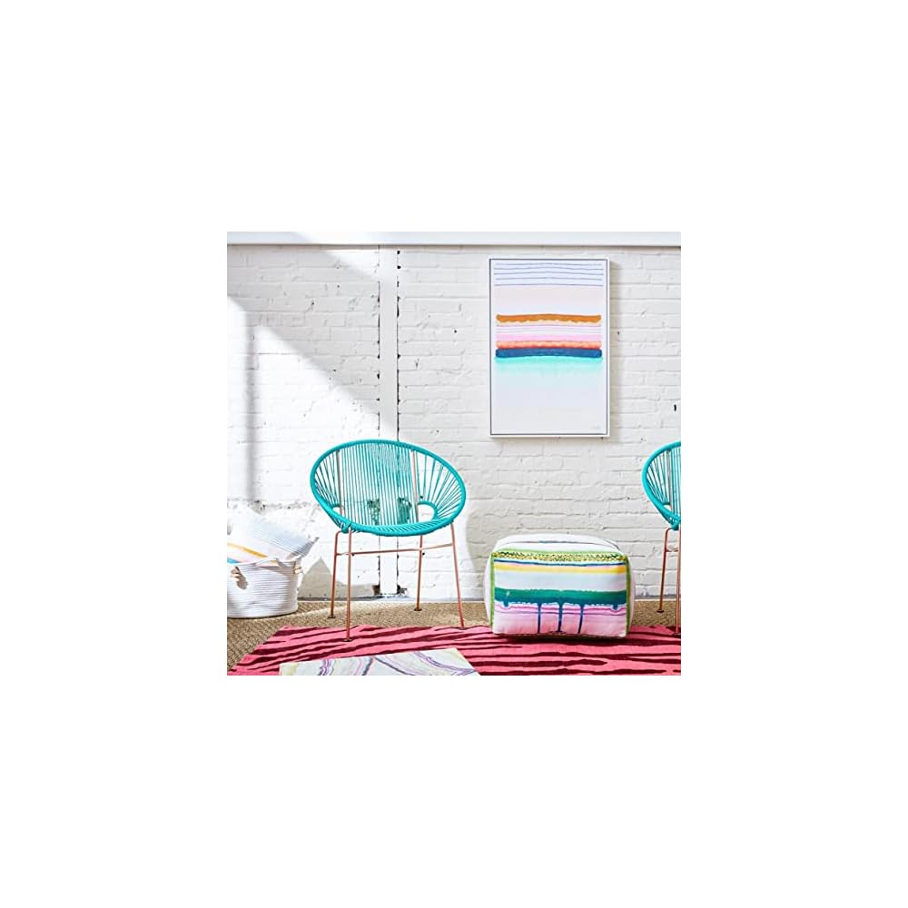 Innit Designs Concha Chair, Olive Weave on Black Frame