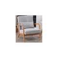 Komene Mid-Century Modern Accent Chair, Arm Chair Living Room Chairs with Pillow Upholstered Reading Chair with Solid Wood Frame & Living Room Bedroom Balcony （Light Heather Grey）