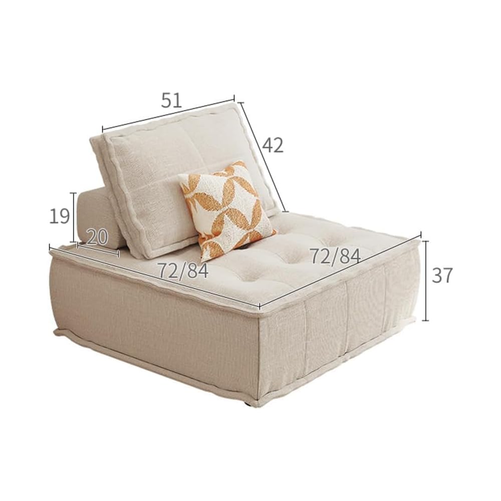Backrest Floor Chair Floor Sofa Chair Japanese Floor Lazy Sofa Chair Floor Balcony Sofa Lounge Chair Sleeper for Home Living Room Furniture Reading Watching D-72x72cm