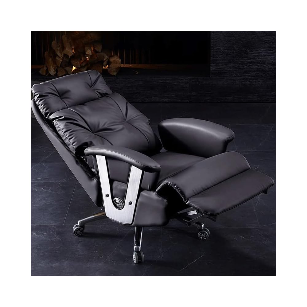 Electric Full Reclining Office Chair with Footstool Management(D)