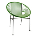 Innit Designs Concha Chair, Olive Weave on Black Frame