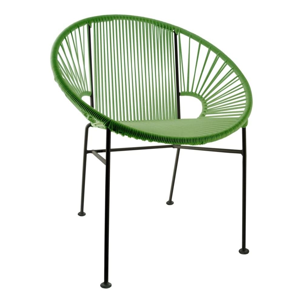 Innit Designs Concha Chair, Olive Weave on Black Frame