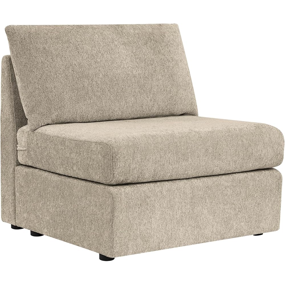 CHITA Extra Large Sectional Couches for Living Room, Armless Chair Middle Module for Modular Sectional, Chenille in Taupe